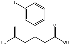 Pentanedioic acid, 3-(3-fluorophenyl)- 结构式