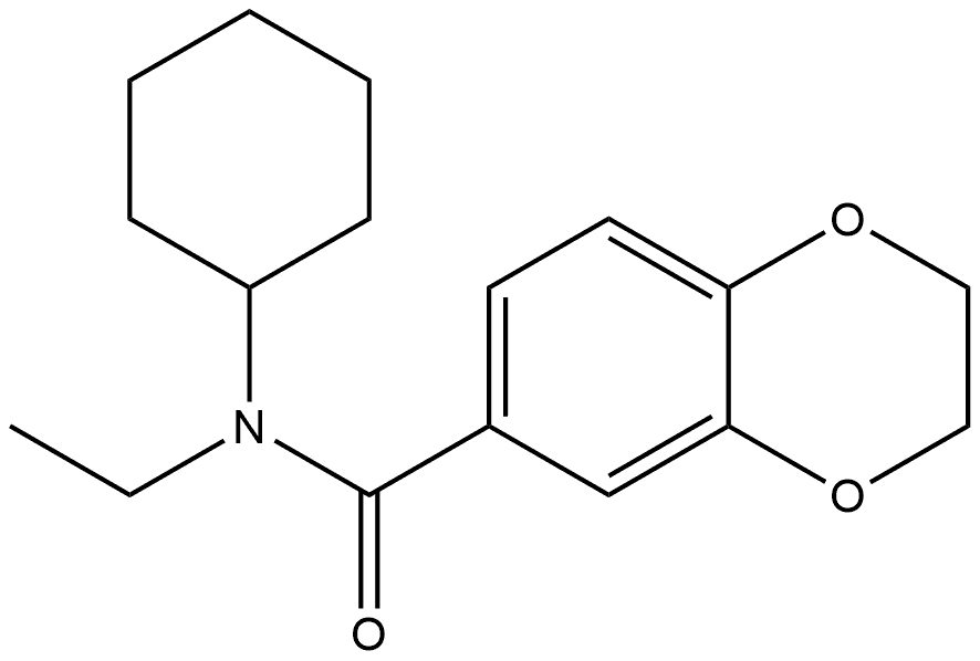 N-Cyclohexyl-N-ethyl-2,3-dihydro-1,4-benzodioxin-6-carboxamide Structure