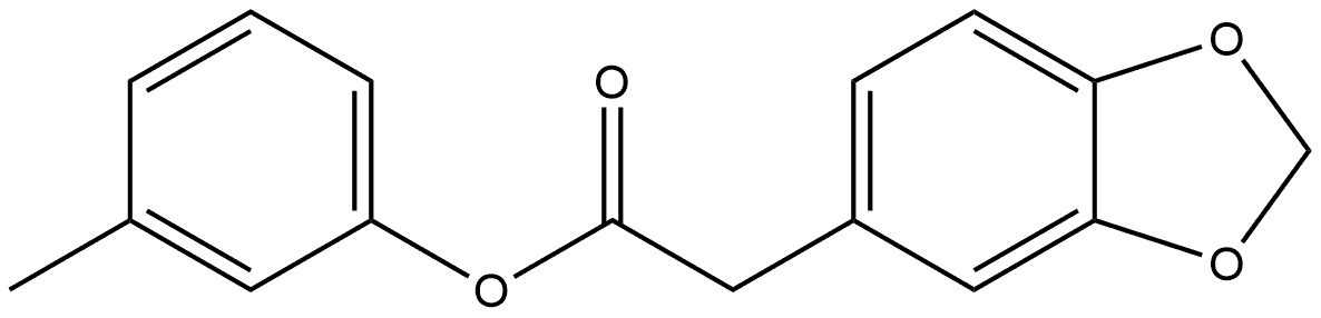 3-Methylphenyl 1,3-benzodioxole-5-acetate Structure