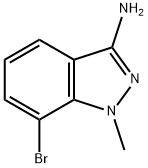7-BROMO-1-METHYLINDAZOL-3-AMINE 结构式