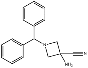 3-Amino-1-(diphenylmethyl)-3-azetidinecarbonitrile Struktur
