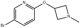 Pyridine, 5-bromo-2-[(1-methyl-3-azetidinyl)oxy]- Structure