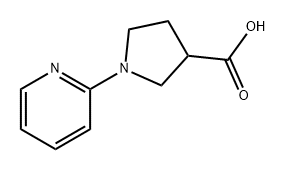 3-Pyrrolidinecarboxylic acid, 1-(2-pyridinyl)-,1627196-93-3,结构式