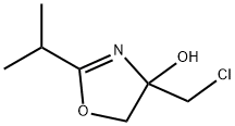 4-Oxazolol, 4-(chloromethyl)-4,5-dihydro-2-(1-methylethyl)- Struktur