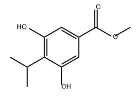 Benzoic acid, 3,5-dihydroxy-4-(1-methylethyl)-, methyl ester Structure