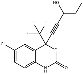 6-Chloro-1,4-dihydro-4-(3-hydroxy-1-pentyn-1-yl)-4-(trifluoromethyl)-2H-3,1-benzoxazin-2-one Structure