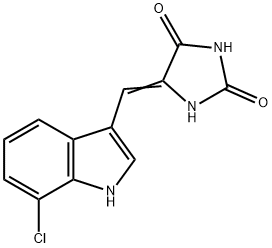 2,4-Imidazolidinedione, 5-[(7-chloro-1H-indol-3-yl)methylene]- Structure