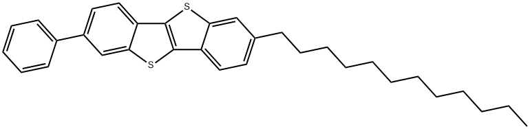 2-Dodecyl-7-phenyl[1]benzothieno[3,2-b][1]benzothiophene Struktur