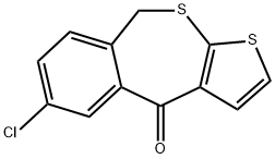Thieno[2,3-c][2]benzothiepin-4(9H)-one, 6-chloro- 化学構造式