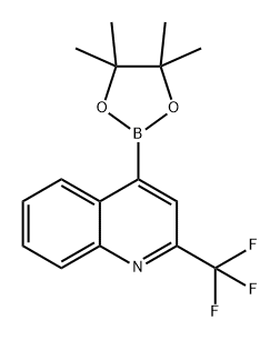 Quinoline, 4-(4,4,5,5-tetramethyl-1,3,2-dioxaborolan-2-yl)-2-(trifluoromethyl)- 化学構造式