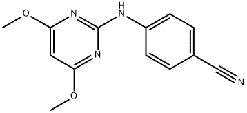 Benzonitrile, 4-[(4,6-dimethoxy-2-pyrimidinyl)amino]- 化学構造式