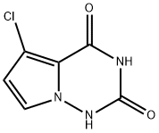 Pyrrolo[2,1-f][1,2,4]triazine-2,4(1H,3H)-dione, 5-chloro- Structure
