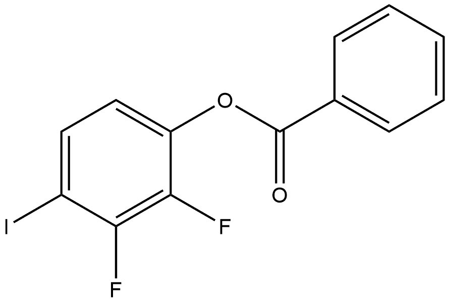 Phenol, 2,3-difluoro-4-iodo-, 1-benzoate Structure