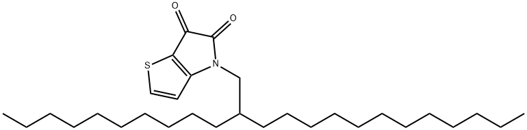 4H-噻吩并[3,2-B]吡咯-5,6-二酮, 4-(2-癸基十四烷基)-,1628283-73-7,结构式