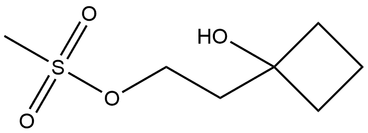 Cyclobutaneethanol, 1-hydroxy-, 1-methanesulfonate Structure