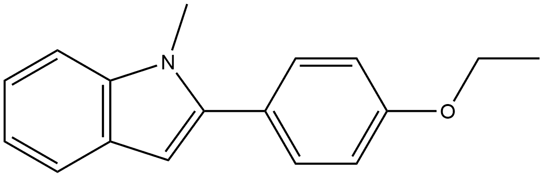 2-(4-Ethoxyphenyl)-1-methylindole Structure