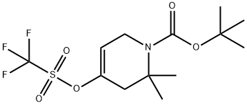 tert-butyl 2,2-dimethyl-4-(((trifluoromethyl)sulfonyl)oxy)-3,6-dihydropyridine-1(2H)-carboxylate 化学構造式