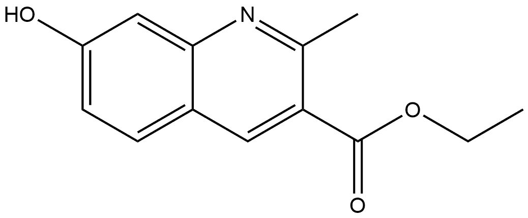 Ethyl 7-hydroxy-2-methylquinoline-3-carboxylate Structure