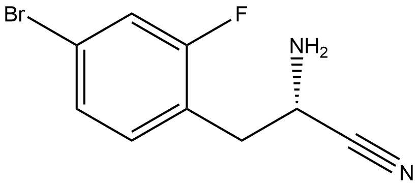 Benzenepropanenitrile, α-amino-4-bromo-2-fluoro-, (αS)- Structure