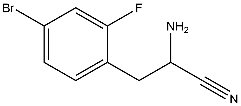 Benzenepropanenitrile, α-amino-4-bromo-2-fluoro- Structure