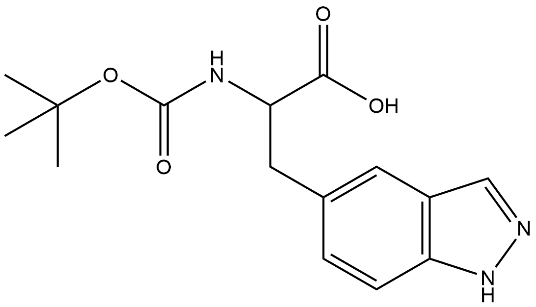 α-[[(1,1-Dimethylethoxy)carbonyl]amino]-1H-indazole-5-propanoic acid Struktur