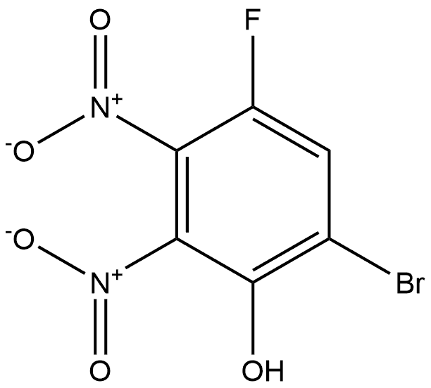 6-Bromo-4-fluoro-2,3-dinitrophenol Struktur