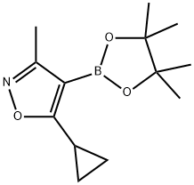 5-环丙基-3-甲基-4-(4,4,5,5-四甲基-1,3,2-二噁硼烷-2-基)异噁唑, 1628832-95-0, 结构式