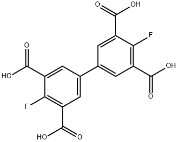 [1,1'-Biphenyl]-3,3',5,5'-tetracarboxylic acid, 4,4'-difluoro- Struktur