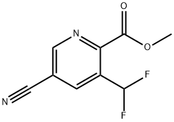 2-Pyridinecarboxylic acid, 5-cyano-3-(difluoromethyl)-, methyl ester Structure