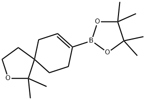 2-(1,1-Dimethyl-2-oxaspiro[4.5]dec-7-en-8-yl)-4,4,5,5-tetramethyl-1,3,2-dioxaborolane Struktur