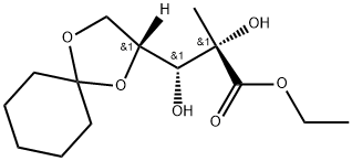 Ethyl 4,5-O-cyclohexylidene-2-C-methyl-D-arabinonate Struktur