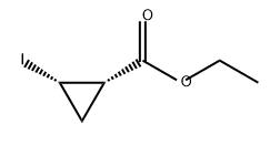 Cyclopropanecarboxylic acid, 2-iodo-, ethyl ester, (1S,2S)- Structure