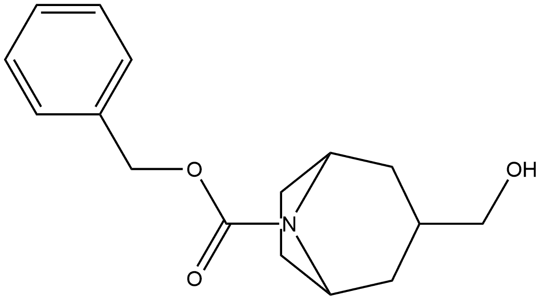 benzyl exo-3-(hydroxymethyl)-8-azabicyclo[3.2.1]octane-8-carboxylate Struktur