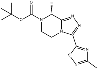 1,2,4-Triazolo[4,3-a]pyrazine-7(8H)-carboxylic acid, 5,6-dihydro-8-methyl-3-(3-methyl-1,2,4-thiadiazol-5-yl)-, 1,1-dimethylethyl ester, (8R)- Struktur