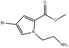 1-(2-氨基乙基)-4-溴-1H-吡咯-2-甲酸甲酯盐酸盐 结构式