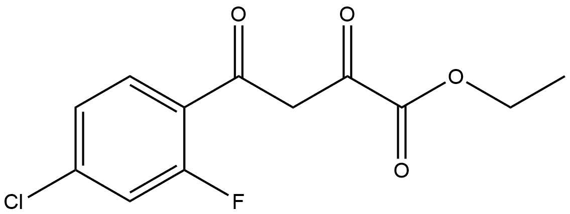 4-(4-氯-2-氟苯基)-2,4-二氧代丁酸乙酯,1629614-23-8,结构式