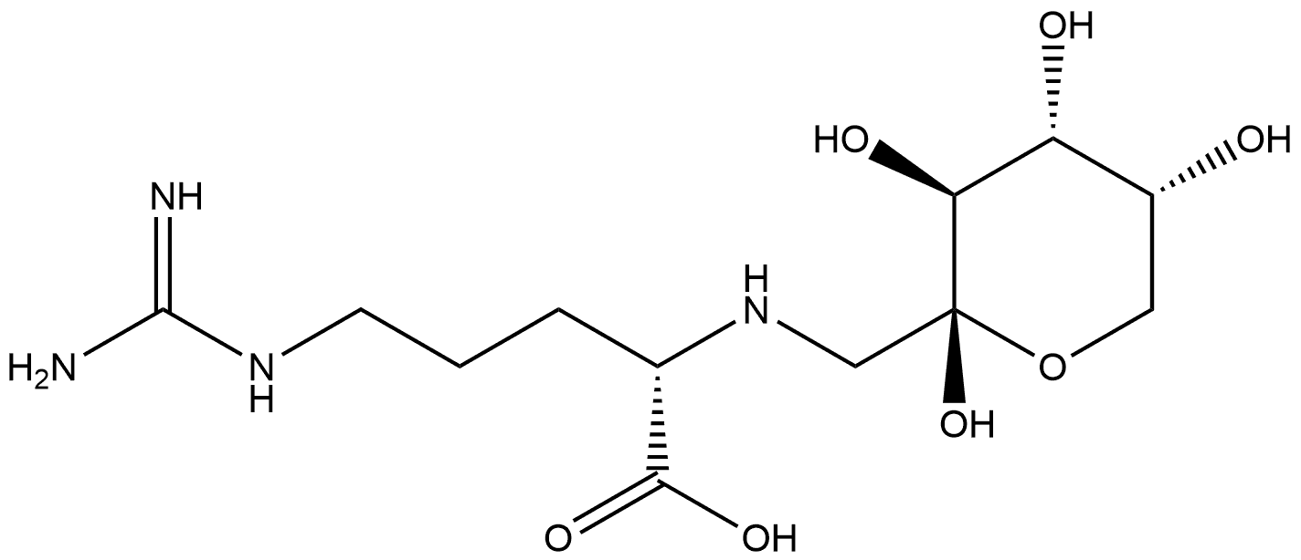 L-Arginine, N2-(1-deoxy-β-D-fructopyranos-1-yl)- Structure