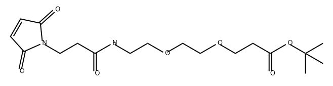 Propanoic acid, 3-[2-[2-[[3-(2,5-dihydro-2,5-dioxo-1H-pyrrol-1-yl)-1-oxopropyl]amino]ethoxy]ethoxy]-, 1,1-dimethylethyl ester Structure