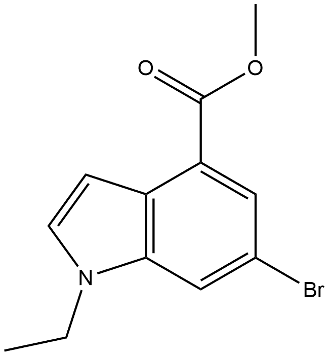 Methyl 6-bromo-1-ethyl-1H-indole-4-carboxylate Structure