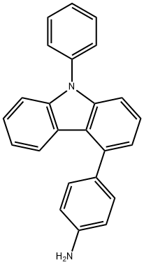 4-(9-苯基咔唑-4-基)苯胺 结构式