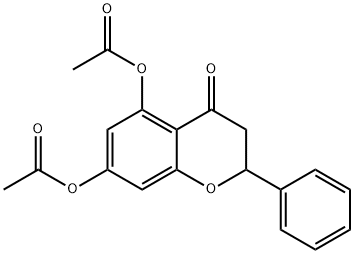 4-Oxo-2-phenylchroman-5,7-diyl diacetate 化学構造式