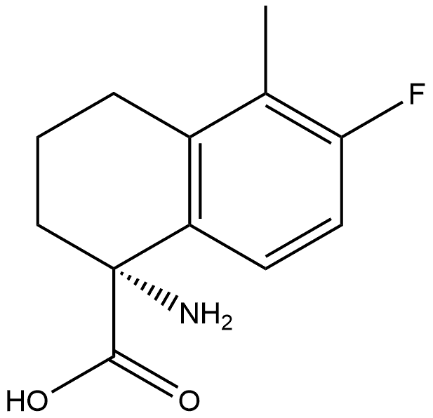 (R)-1-Amino-6-fluoro-1,2,3,4-tetrahydro-5-methyl-1-naphthalenecarboxylic acid Struktur