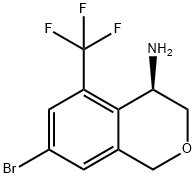 1H-2-Benzopyran-4-amine, 7-bromo-3,4-dihydro-5-(trifluoromethyl)-, (4R)- Structure