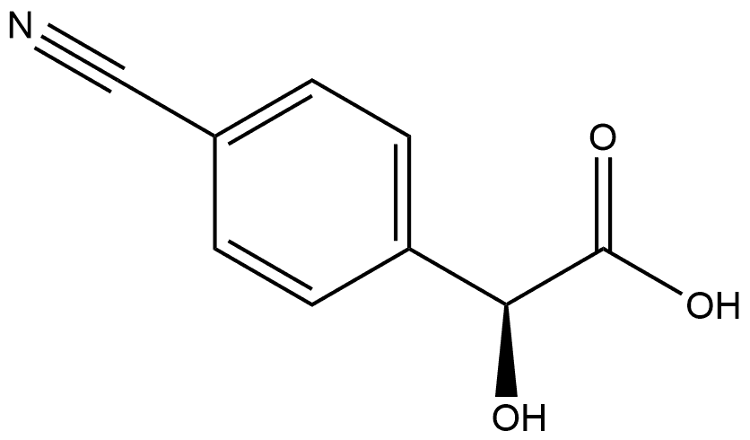 Benzeneacetic acid, 4-cyano-α-hydroxy-, (αS)- Structure