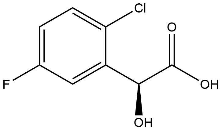 (S)-2-(2-氯-5-氟苯基)-2-羟基乙酸,1630443-50-3,结构式