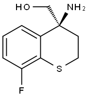 (S)-(4-氨基-8-氟硫色满-4-基)甲醇,1630495-56-5,结构式