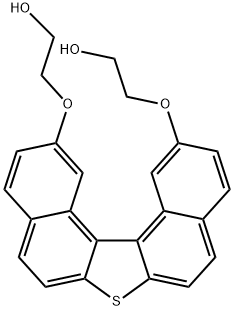 Ethanol, 2,2'-[dinaphtho[2,1-b:1',2'-d]thiophene-2,12-diylbis(oxy)]bis- Struktur