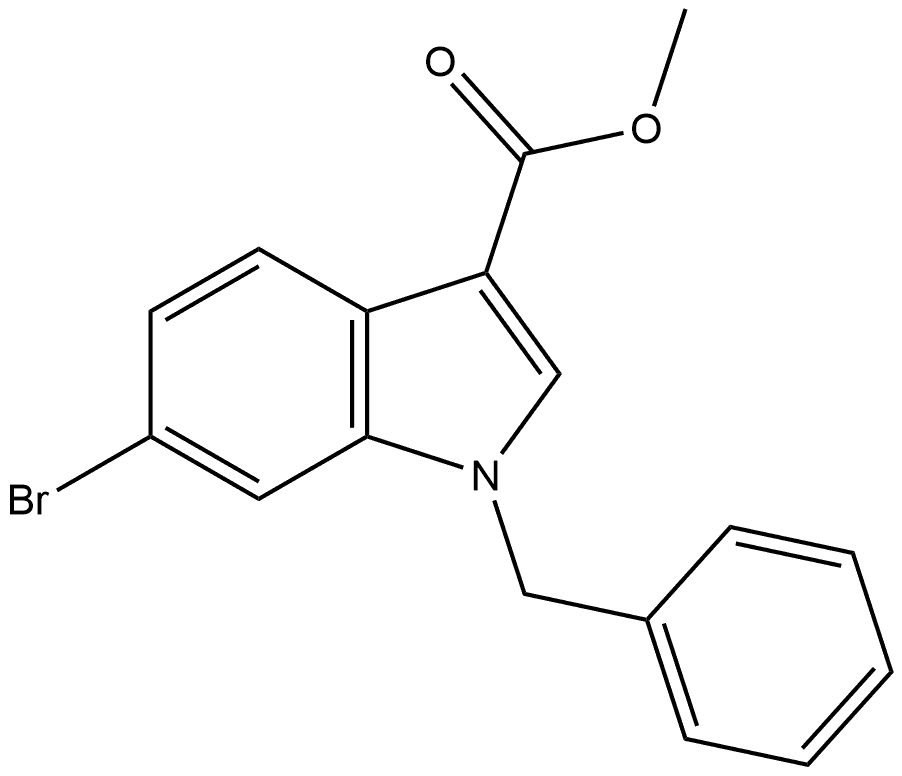 1-苄基-6-溴-1H-吲哚-3-甲酸甲酯,163083-63-4,结构式