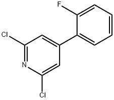 Pyridine, 2,6-dichloro-4-(2-fluorophenyl)- 化学構造式