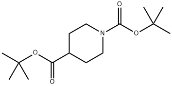 N-BOC-4-哌啶甲酸叔丁酯 结构式